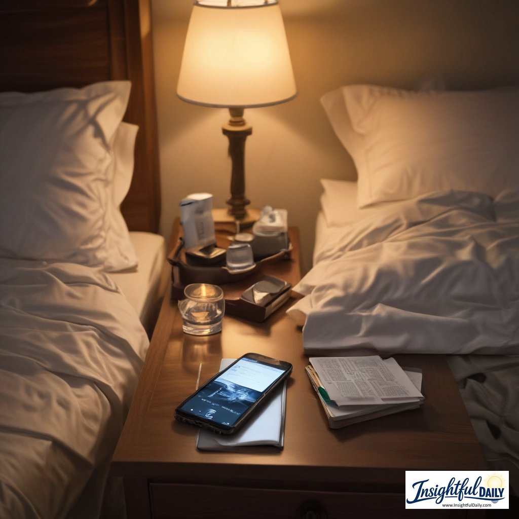 Person putting phone away before bed as part of a digital detox night routine