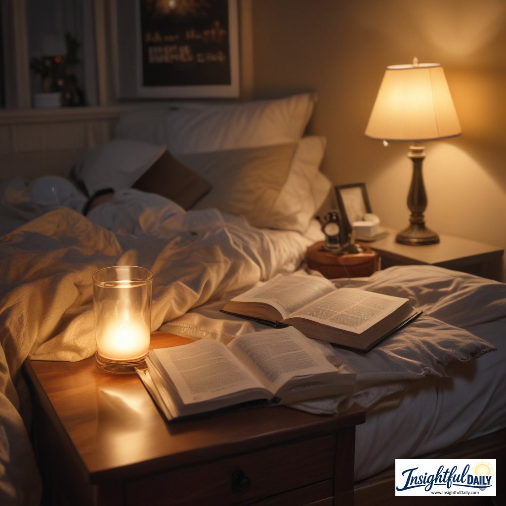Person reading a physical book as part of a healthy evening routine habit instead of using screens before bed
